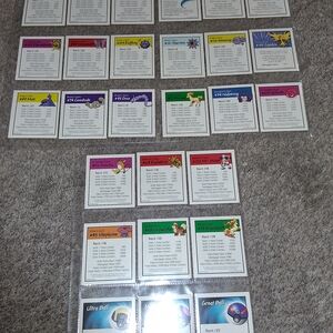 Vintage Pokemon Monopoly 1999 Collectors Edition Replacement Property Deed Cards